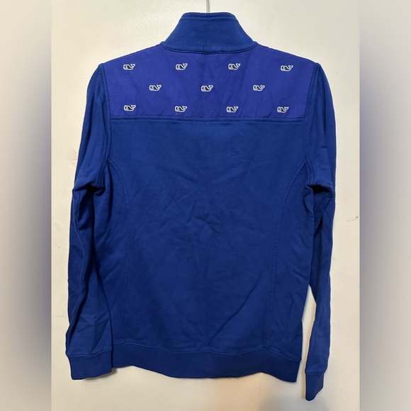 Vineyard Vines Blue Whale Embroidered 1/4 Zip Sweatshirt Sweater Size XS Preppy‎ - Picture 4 of 4